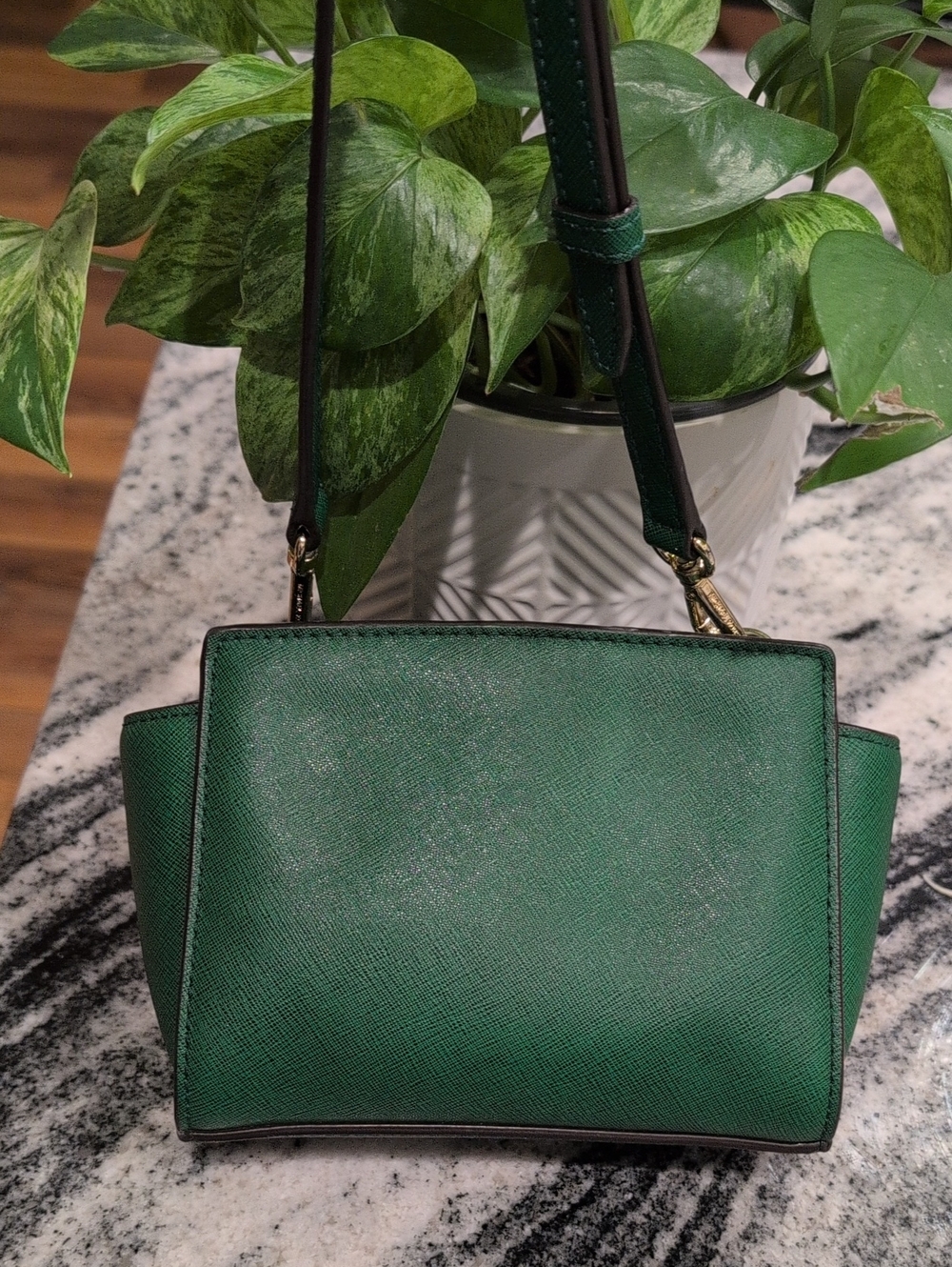 Michael Kors Green Crossbody Bag with Gold Hardware - Picture 2 of 9